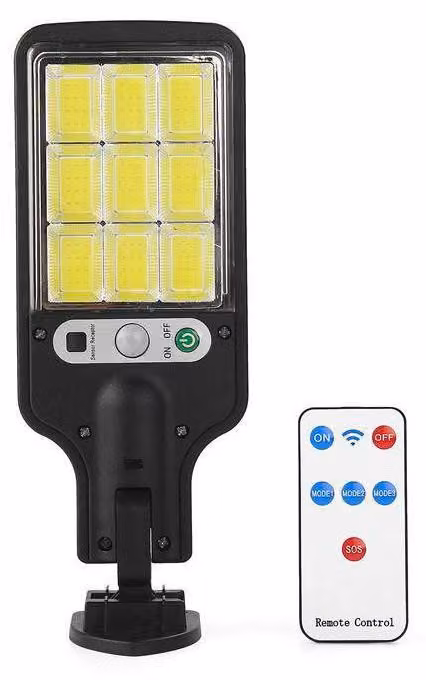 Lampada solare a LED COB con sensore di movimento e telecomando: illuminazione a basso consumo ed ecologica