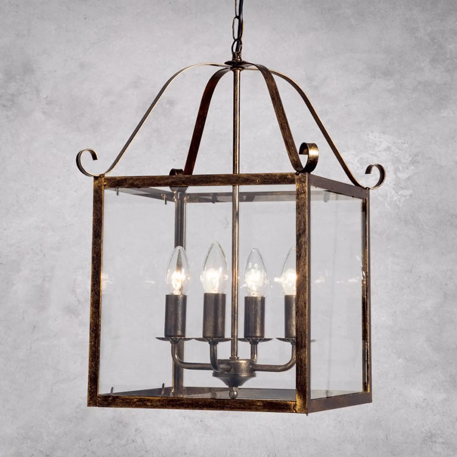 ORION Lampada a sospensione Manto, dimmerabile, Bronzo / Ottone antico, Soggiorno / Sala da pranzo, Metallo, Antico, Lampada a sospensione