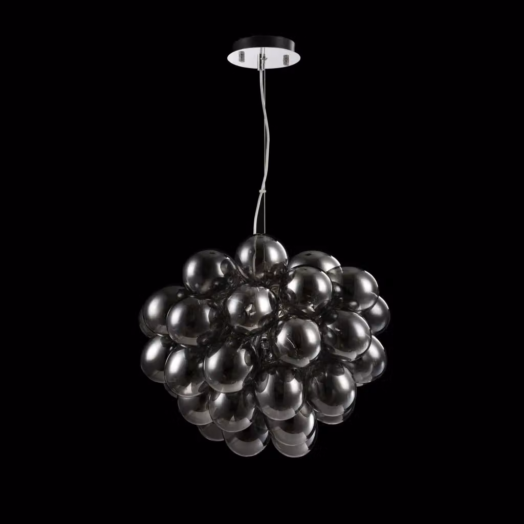 Lampadario a sospensione Maytoni Balbo MOD112-08-N con 8 luci, colore argento, diametro: 50 cm, altezza regolabile – 2