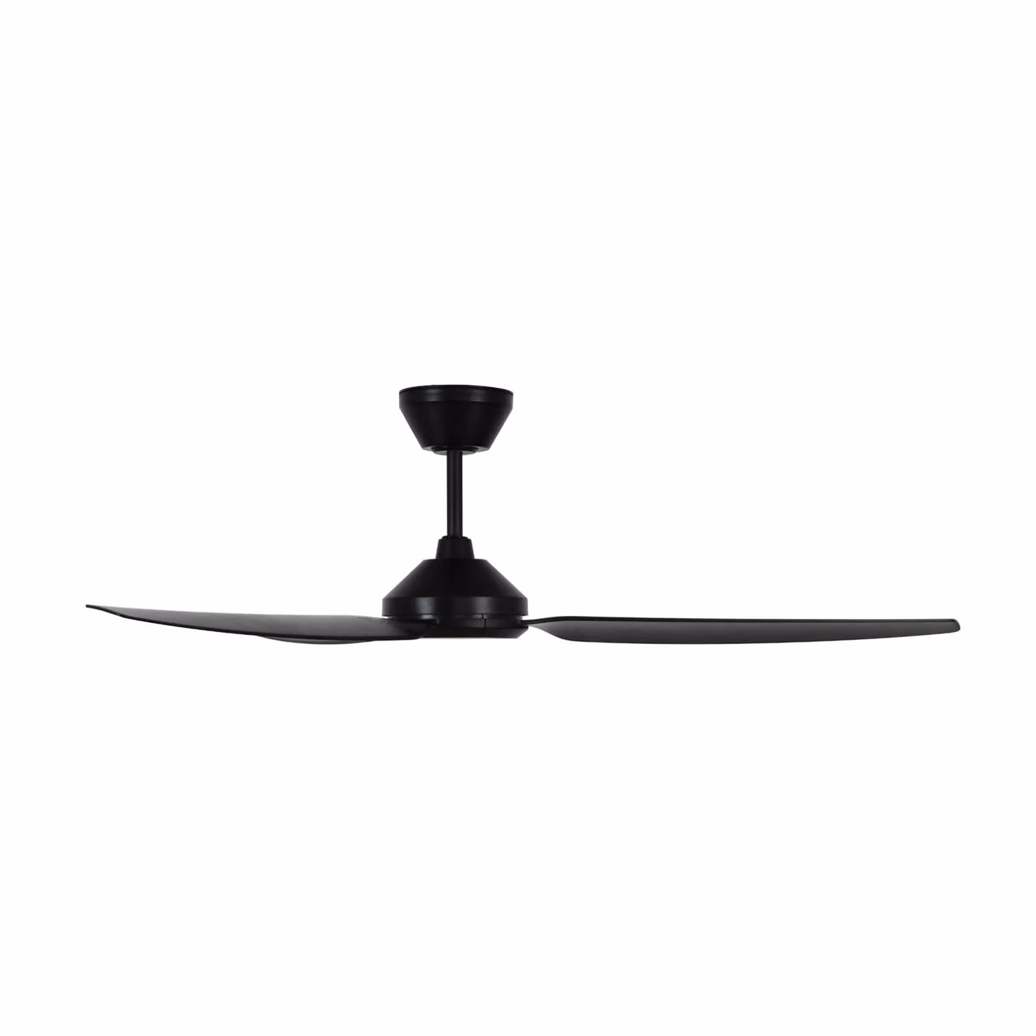 Beacon Lighting Ventilatore da soffitto Polis nero DC silenzioso Ø 137 cm IP55, Nero, Soggiorno / Sala da pranzo, Plastica, Moderno