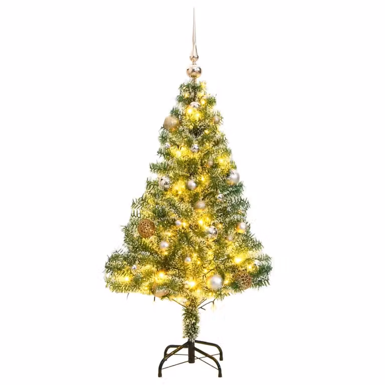 Maison Exclusive - Albero di Natale artificiale con neve e palline, 150 LED, 150 cm