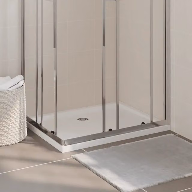 Piatto doccia rettangolare vidaXL in ABS bianco L 90 cm x P 70 cm