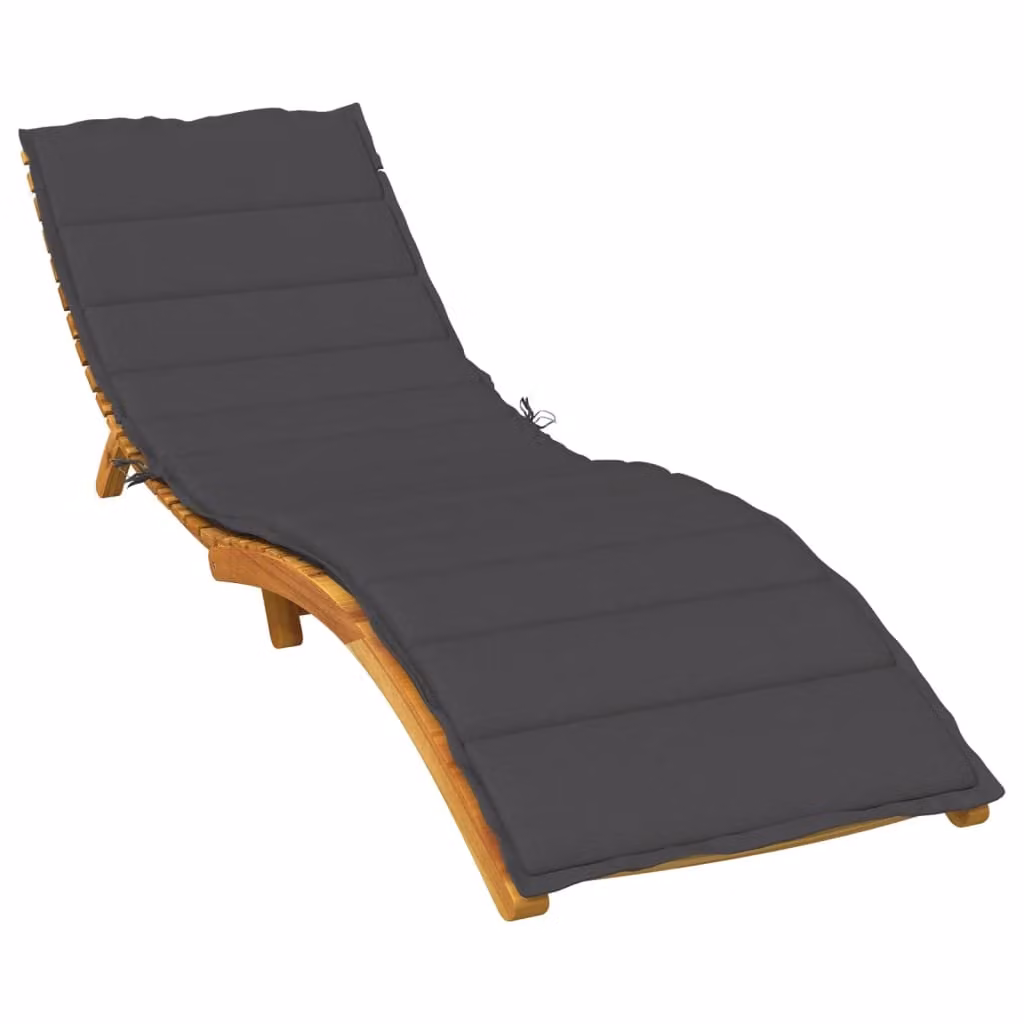 vidaXL Cuscino per Lettino Prendisole Antracite L: 200 cm, P: 70 cm, H: 4 cm