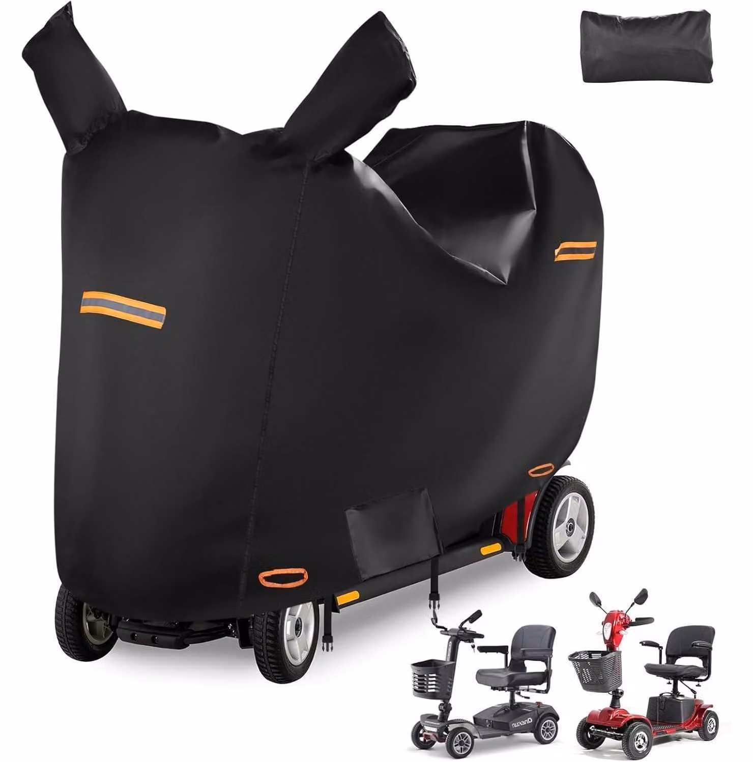 Copertura impermeabile per auto elettrica, realizzata in tessuto 420D per uso esterno, taglia XL (145x69x99 cm), con strisce riflettenti e fori di ventilazione