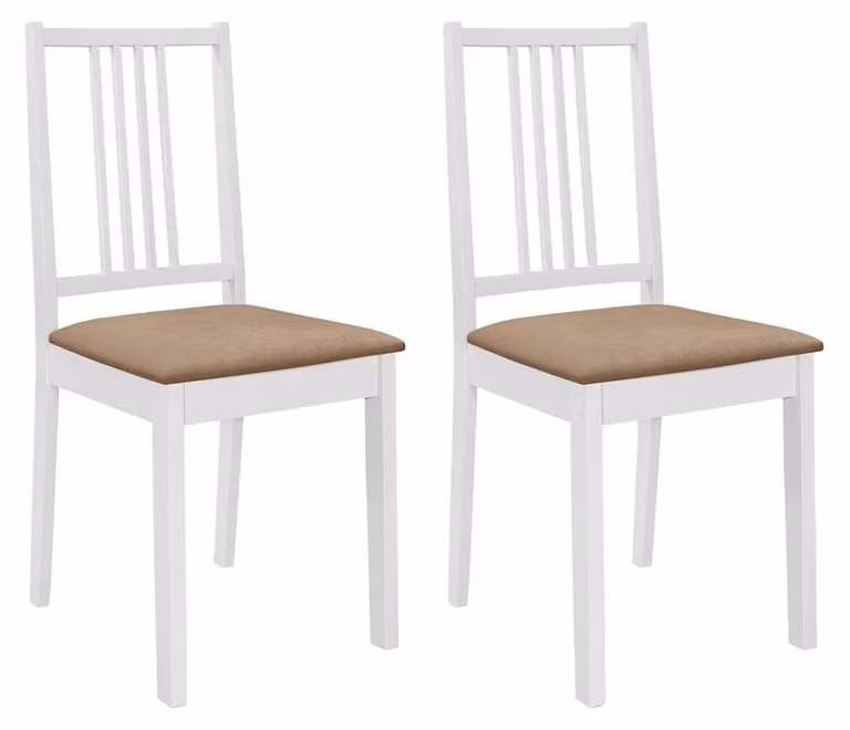 Set di 2 sedie da pranzo dal design moderno, realizzate in legno massello
