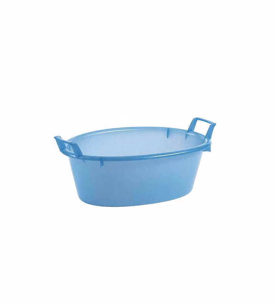 Mastello ovale con 2 manici Stefanplast Azzurro L: 70 cm – 2