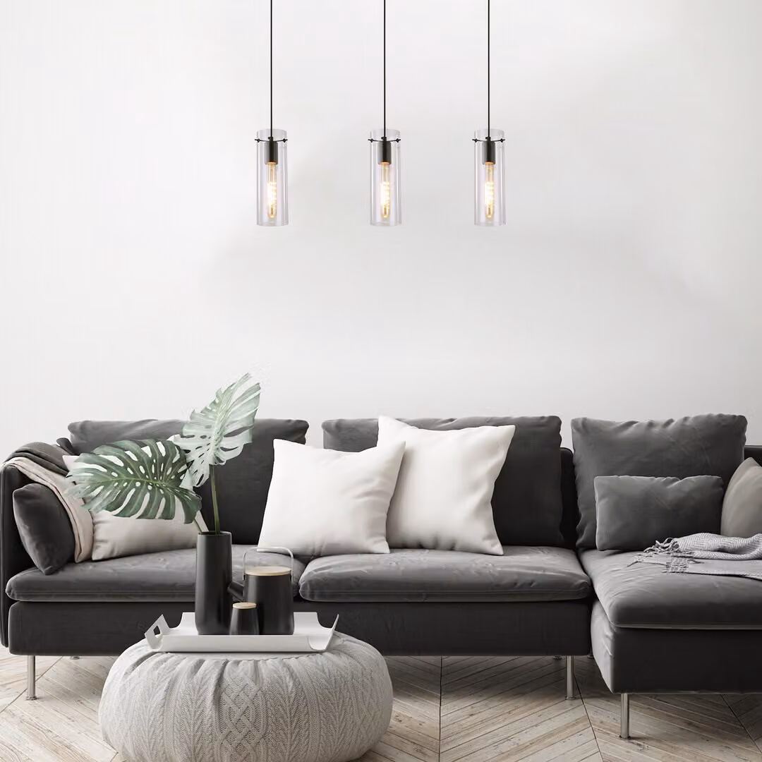 Rabalux 5258 Luce a sospensione 1 spot Acantha, E27, nero, rotondo, moderno, ø90mm