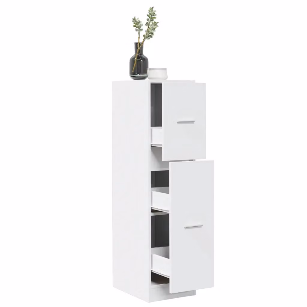 Armadietto da farmacia a muro vidaXL bianco con ripiani interni e ante a battente L/P/H: 30 x 41 x 118 cm