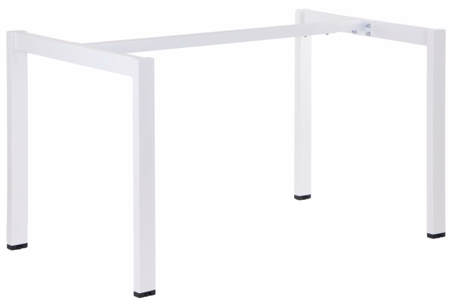 Struttura in metallo per scrivania o tavolo NY-132A/60, lunghezza regolabile, gambe regolabili, dimensioni 99-159x60x72,5 cm, bianco