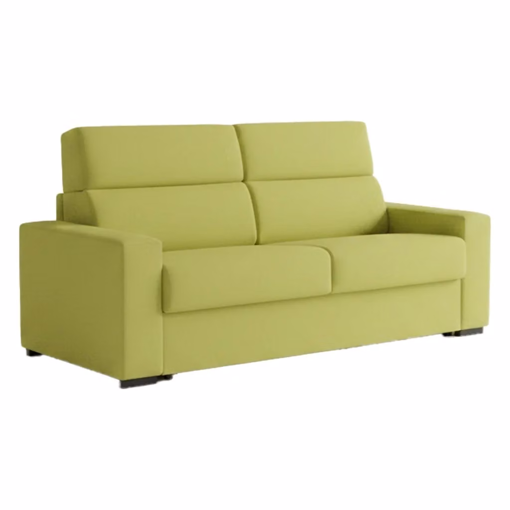 Divano Letto 2 Posti Casabona Verde con Rivestimento Sfoderabile e Funzione Letto Made in Italy L: 180 cm, P: 95 cm – 2