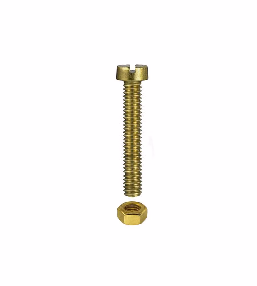 Viti per metallo testa cilindrica ottone M4 x 40 - 8 pz.