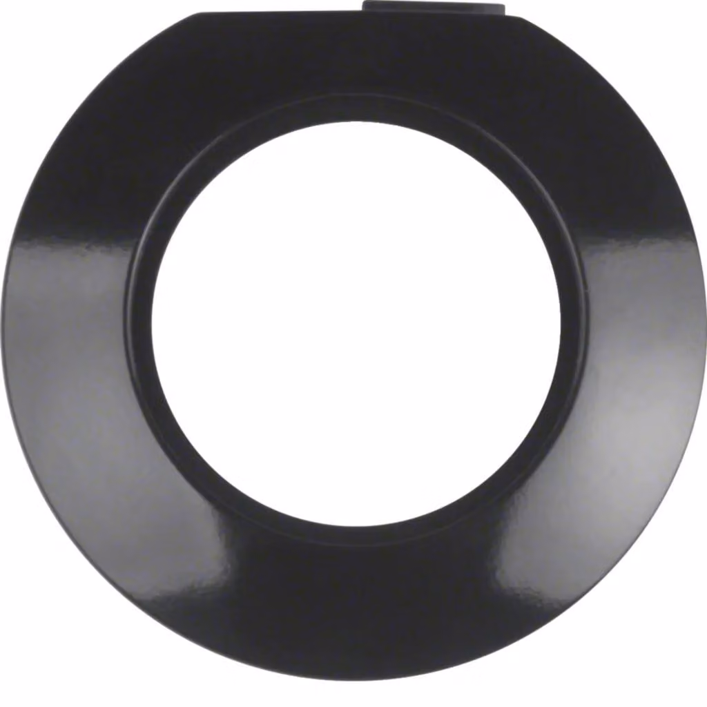 Cornice terminale Hager a 1 posto, serie WTD3371BG 1930, nero lucido