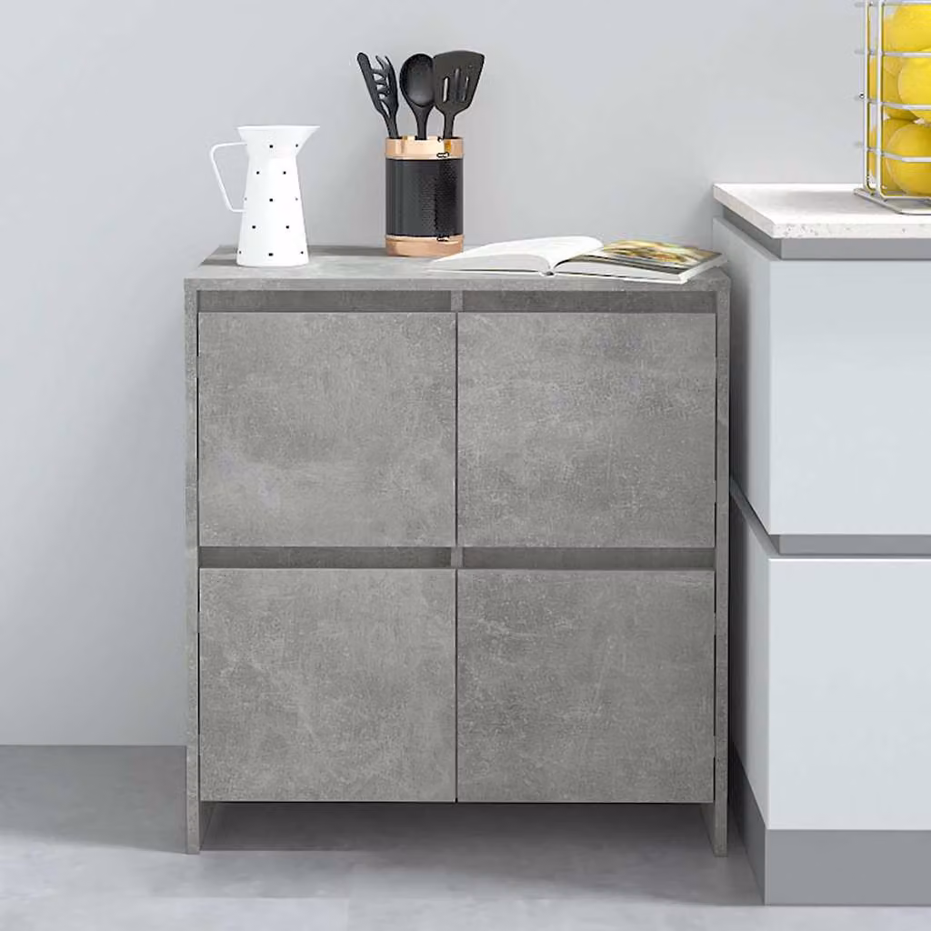 Credenza vidaXL in MDF Grigio Cemento, L: 70 cm, P: 41 cm, H: 75 cm