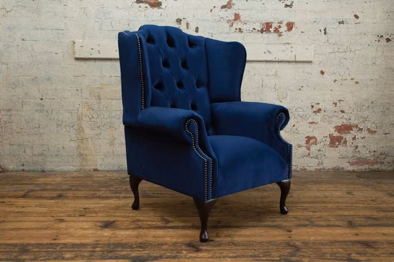Chesterfield Samt Sessel Sofa Polster Sofas Design Luxus Couch Relax Fernseh