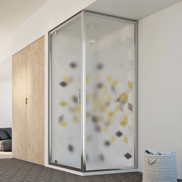Box Doccia 75x90 AP. 90 CM H198 stampato C mod. Cristal Duo 1 Anta
