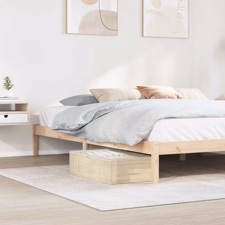 Set di 2 scatole di stoccaggio pieghevoli vidaXL con finestra trasparente e maniglie, beige