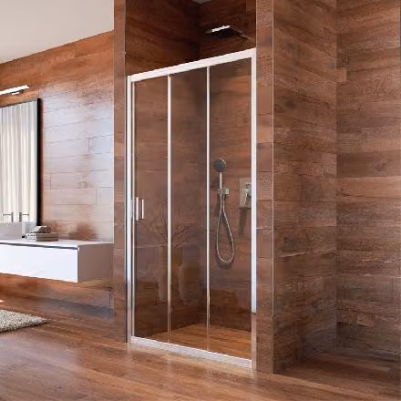 Mereo Lima - Porta doccia a tre ante, 800x1900 mm, cromo/vetro Point CK80612K