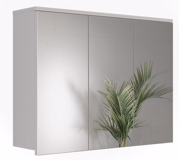 Specchio contenitore bagno Vicco Ruben Bianco/Rovere artigianale 80.2 x 62 cm, Model 62908
