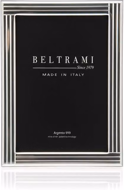 Portafoto singolo Beltrami Miro Silver in metallo color argento per foto 10x15 cm