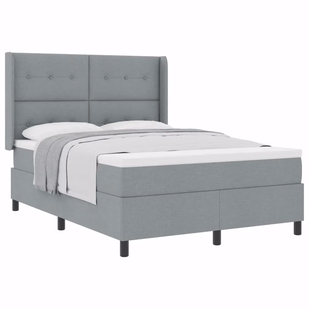 Letto ibrido vidaXL con materasso Grigio chiaro L/P: 140 x 190 cm – 2
