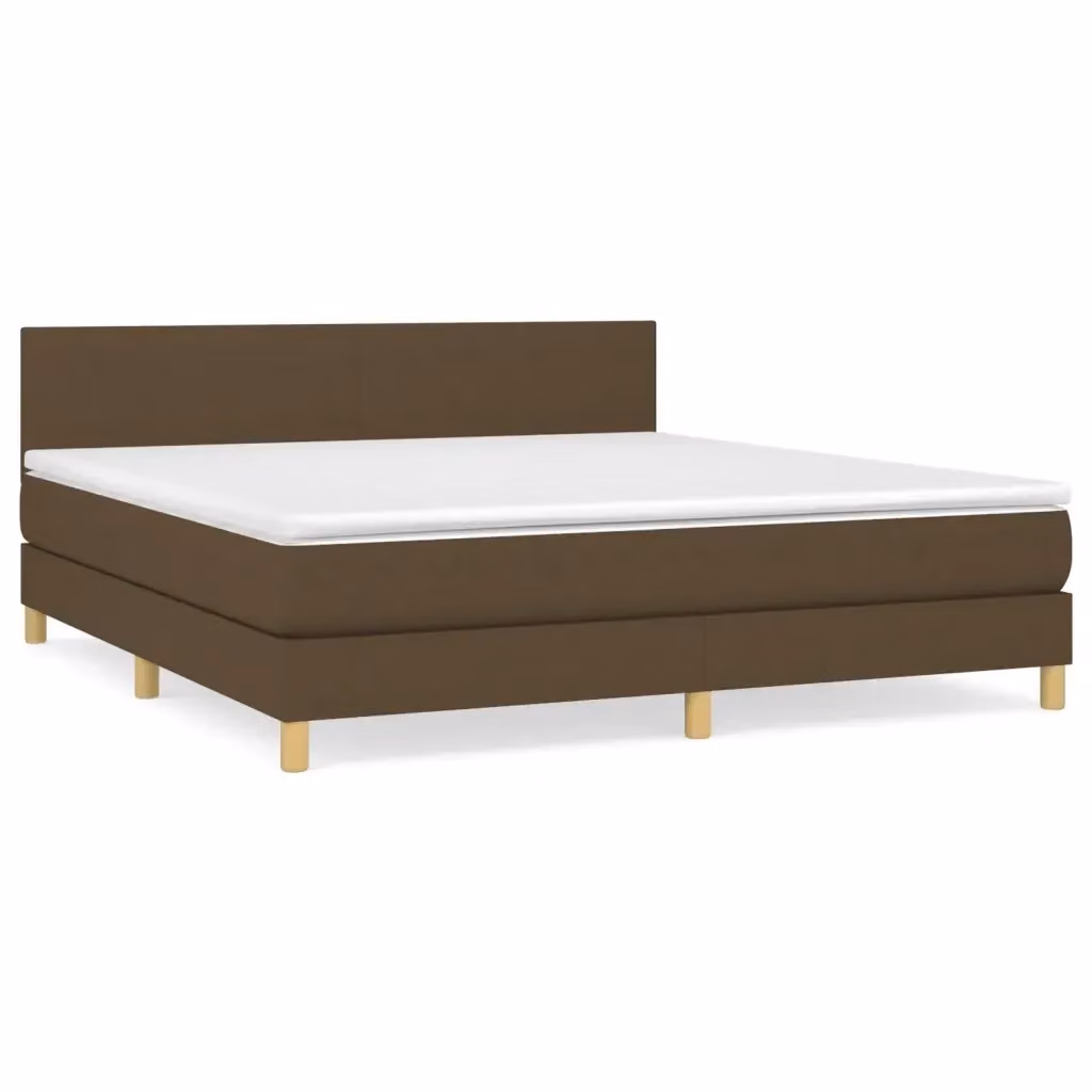 Letto Ibrido con Giroletto a Molle e Materasso vidaXL, Marrone e Bianco, L/P: 160 x 200 cm – 2