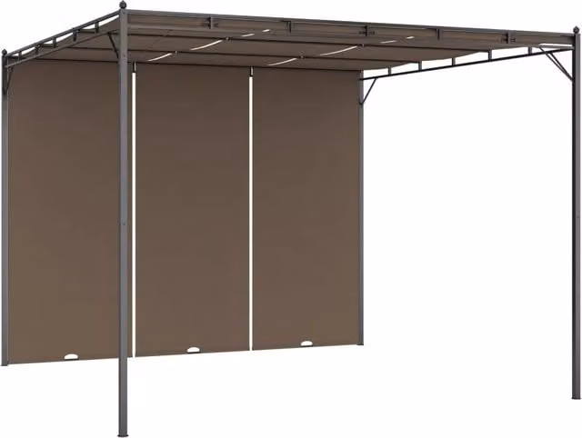 Gazebo | Pergolato da Giardino con Tenda Laterale 3x3x2,25 m Talpa