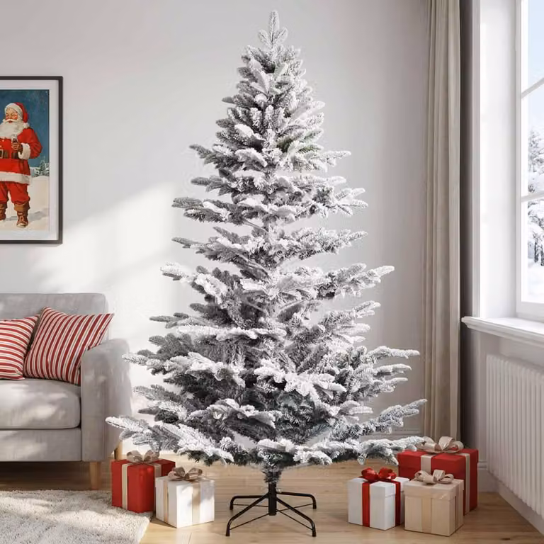 Albero di Natale artificiale pieghevole, altezza 240 cm, realizzato in PE e PVC