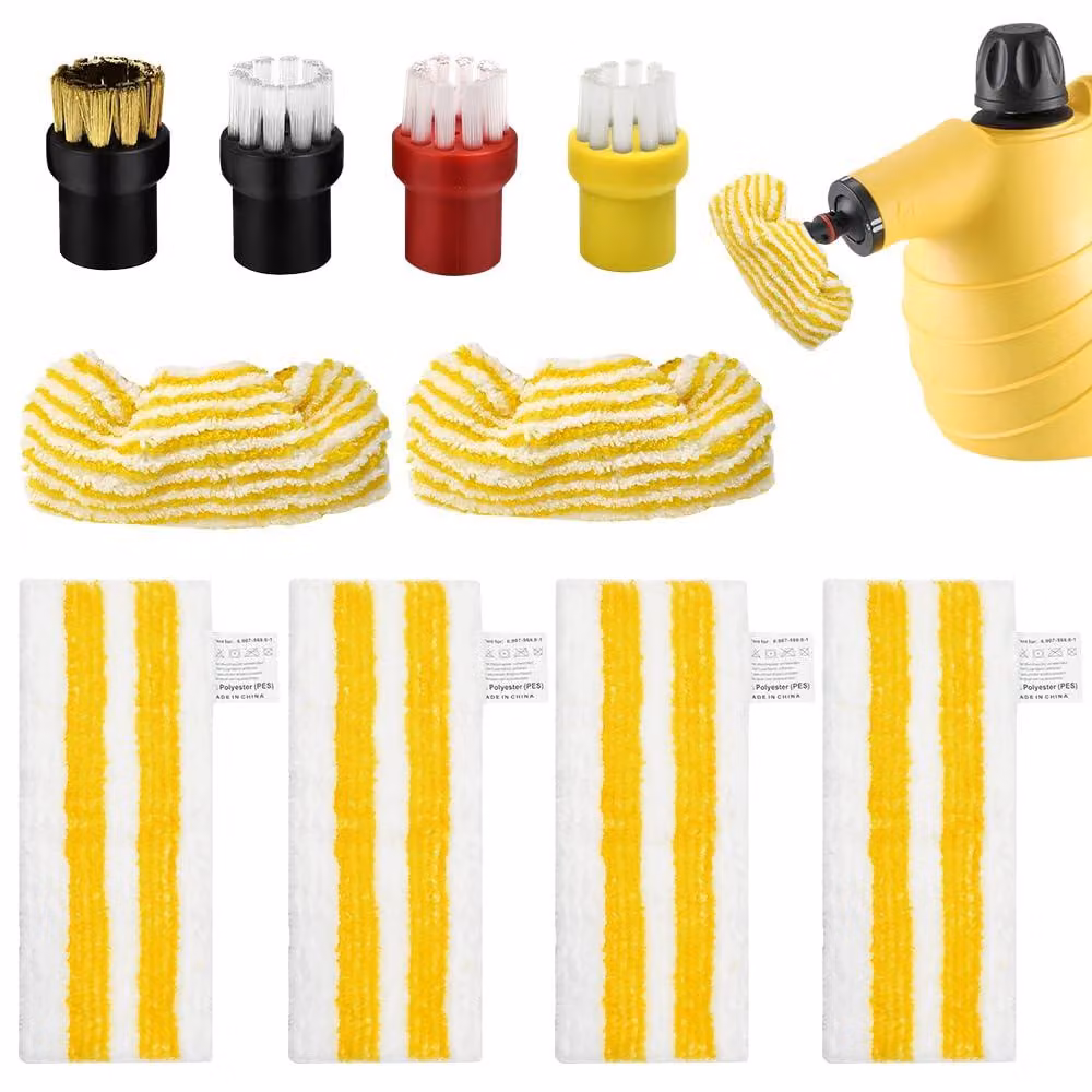 Set di 10 panni in microfibra per pulitori a vapore, compatibili con il sistema Kärcher EasyFix