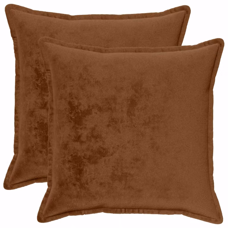 vidaXL Federa 2 pcs HOUTEN Marrone Chiaro 55 x 55 cm Flanella