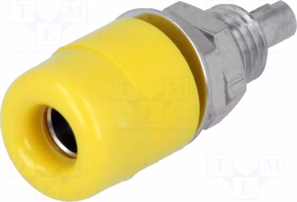1 connettore a banana da 4 mm, isolato, placcato in nichel, 32A, 60 VDC, 23 mm, IBU 401 NI / GE