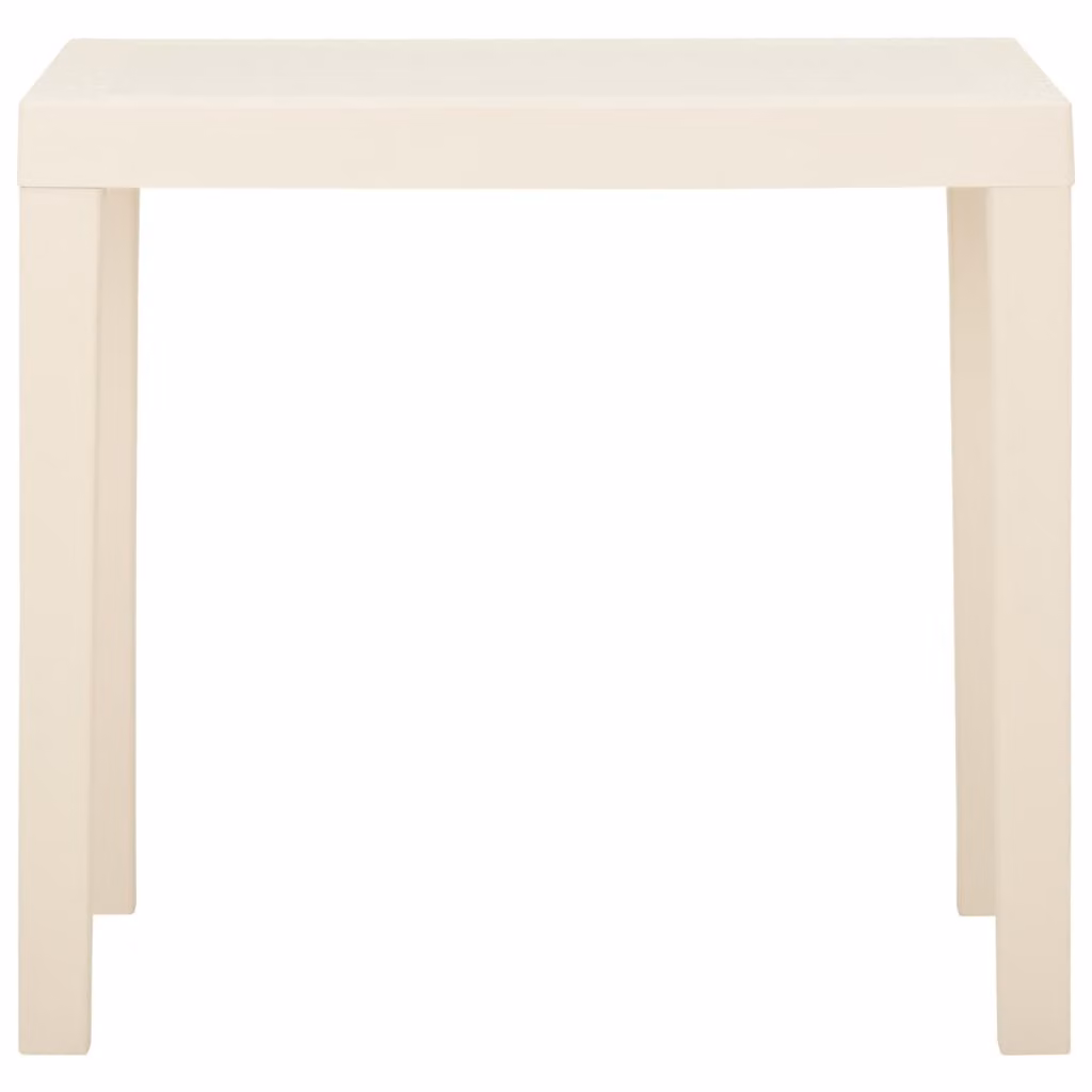 vidaXL Tavolo da giardino bianco 79x65x72 cm plastica