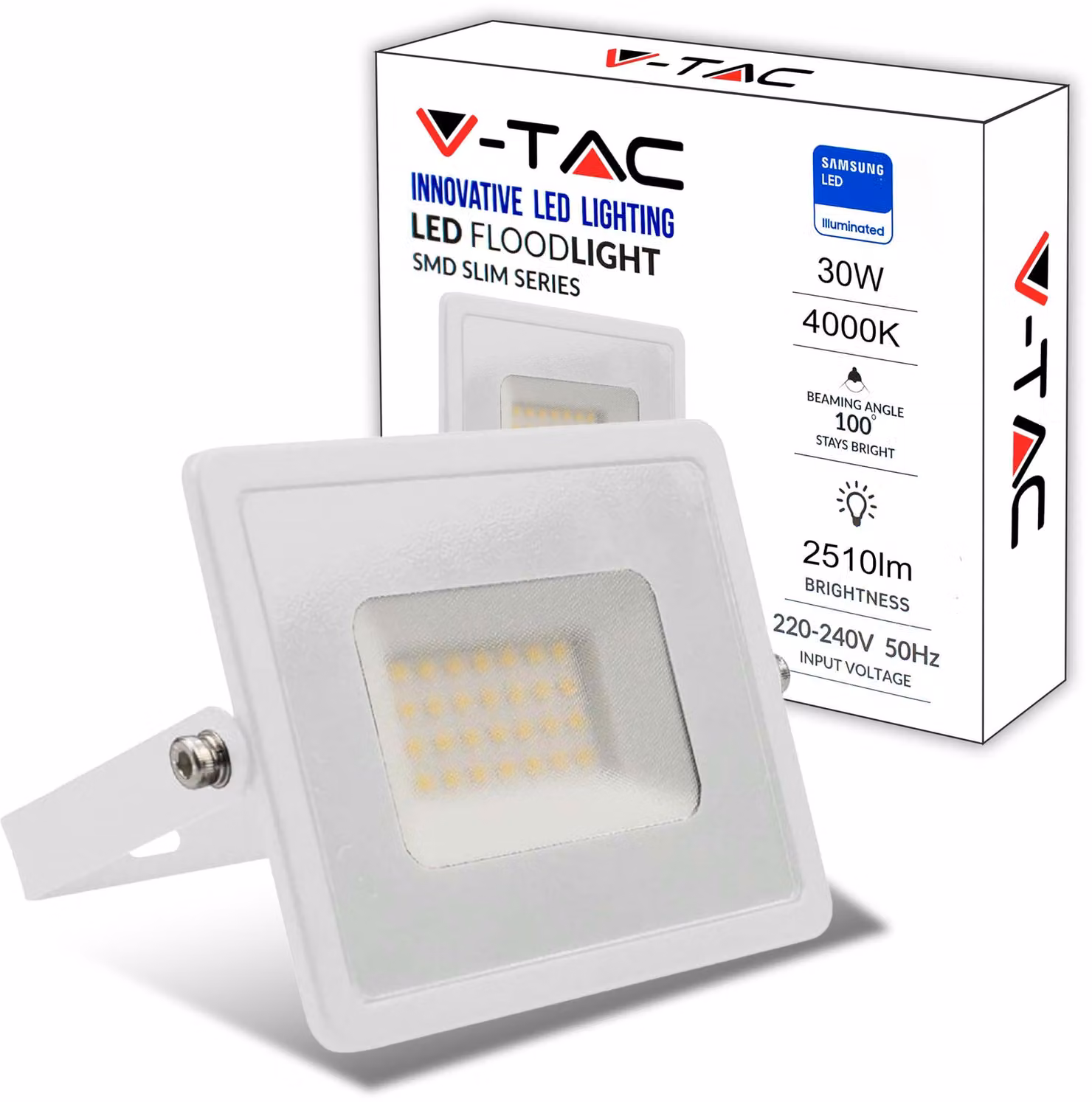 Faretto LED da esterno, 30 W, 2510 lumen, grado di protezione IP65, alluminio, luce bianca neutra 4000 K
