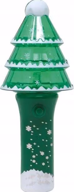 Albero di Natale con lanterna verde e luce 13 cm