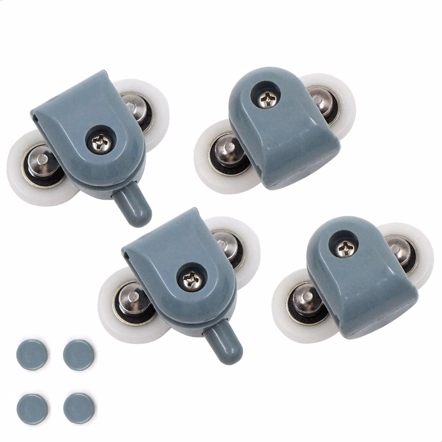4 pezzi di rotelle per box doccia, diametro 25 mm, con doppia ruota, per porte del box doccia