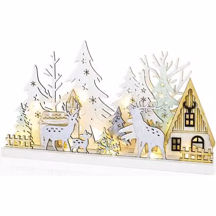 RTLUX RXL 466 Foresta invernale 33 cm 15 LED WW