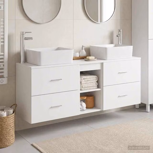 Set di Armadi da Bagno 3 pz Bianco 136 x 35 x 80 cm 3405851