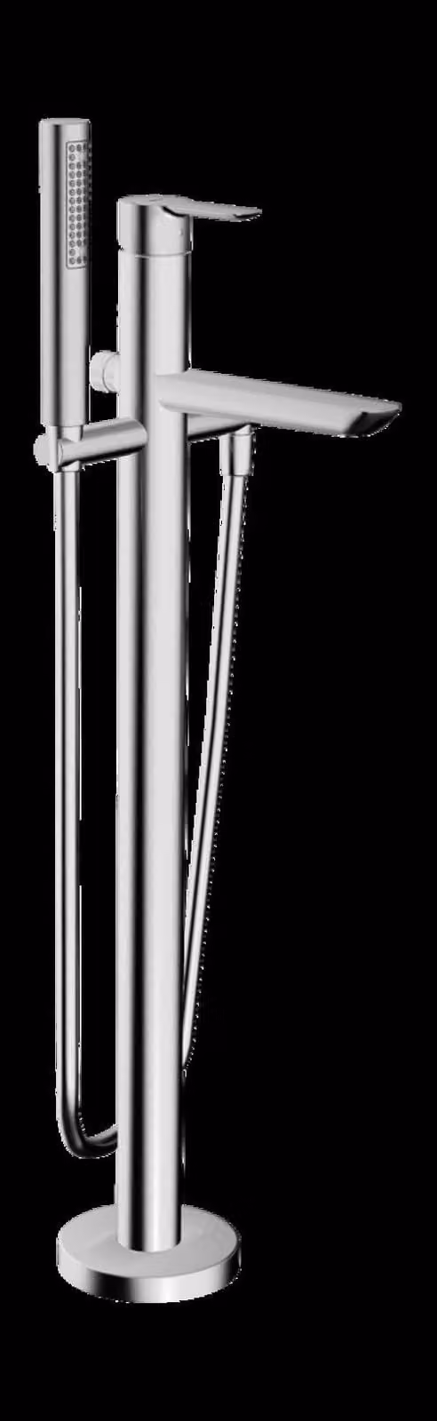 HANSA HANSALIGNA robinetterie de baignoire, au sol, 1 jet, avec dispositif de sécurité, saillie : 200mm, chromé, 06462083, 06462083