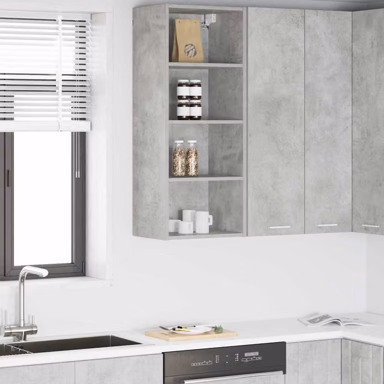 Armadio pensile da cucina moderno vidaXL in MDF Grigio, L 40 cm x P 29,5 cm x H 100 cm