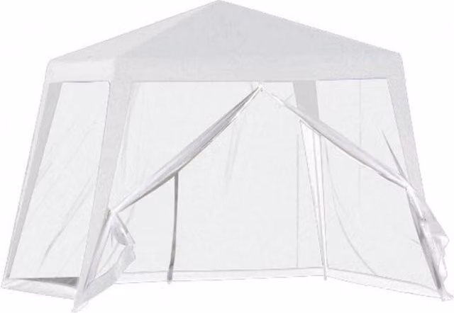 Gazebo da giardino Trade Shop Traesio con zanzariera bianco L: 250 cm, P: 240 cm, H: 250 cm