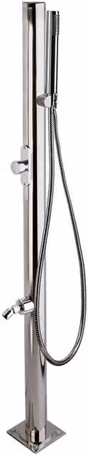 Lavapiedi da Giardino con Temporizzatore e Doccetta Ama Luxury Marte in Acciaio Inox Argento