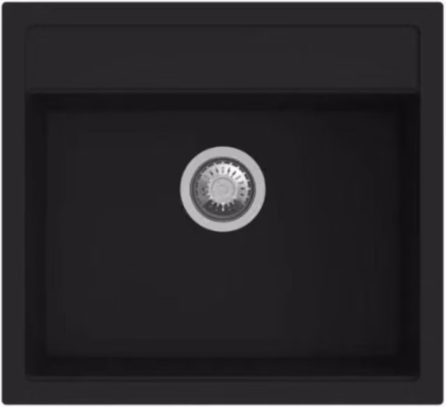 Lavello Waltz in fragranite 1 vasca 56x51 colore nero