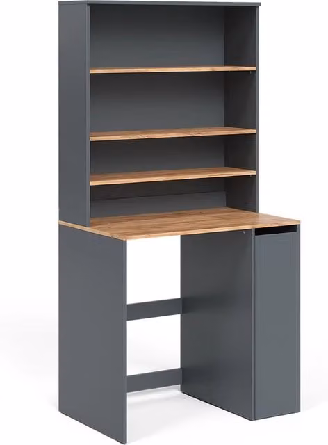 Mobile lavatrice Viktor Antracite/Rovere dorato 93.6 x 88.2 cm 2 parti con armadio e ripiano Vicco