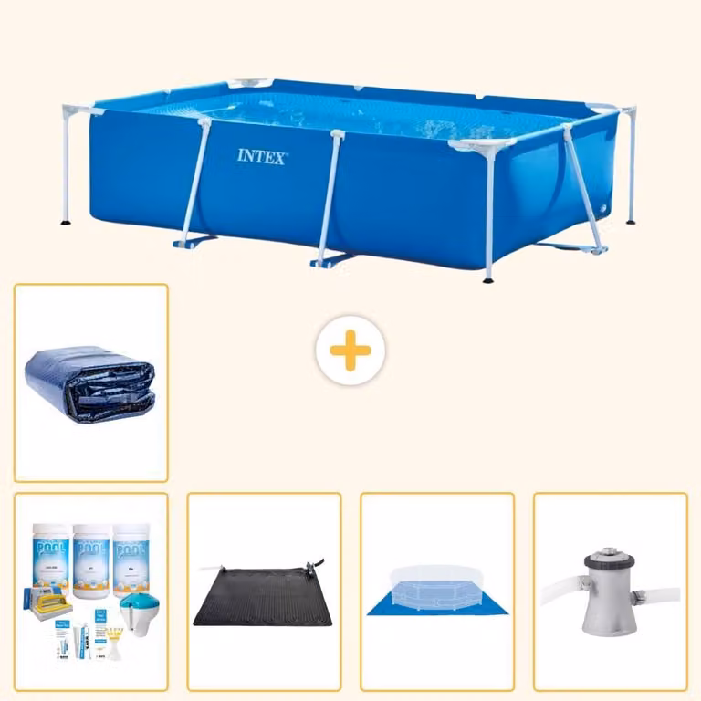 Piscina fuori terra rettangolare - 260x160x65 cm - 6 pezzi - Modello S20034