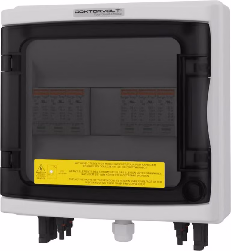 Scatola di giunzione solare PV DC 1000V 2x T2 Mersen 2-String 4mm Connettore Doktorvolt 4449