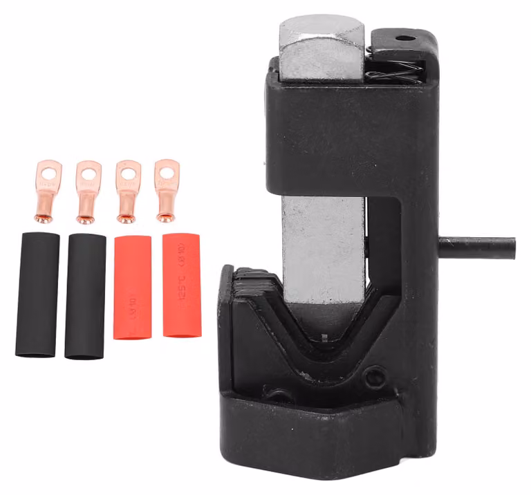 Pinza crimpatrice a martello per connettori a cappello per cavi, adatta per cavi di sezione 8AWG, 6AWG, 4AWG, 2AWG, 1/0 e 3/0
