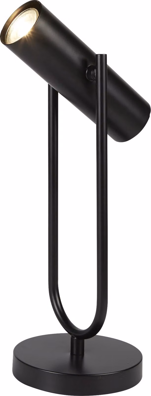 Lampada Da Scrivania Moderna Telescopio Acciaio Nero 1 Luce Gu10