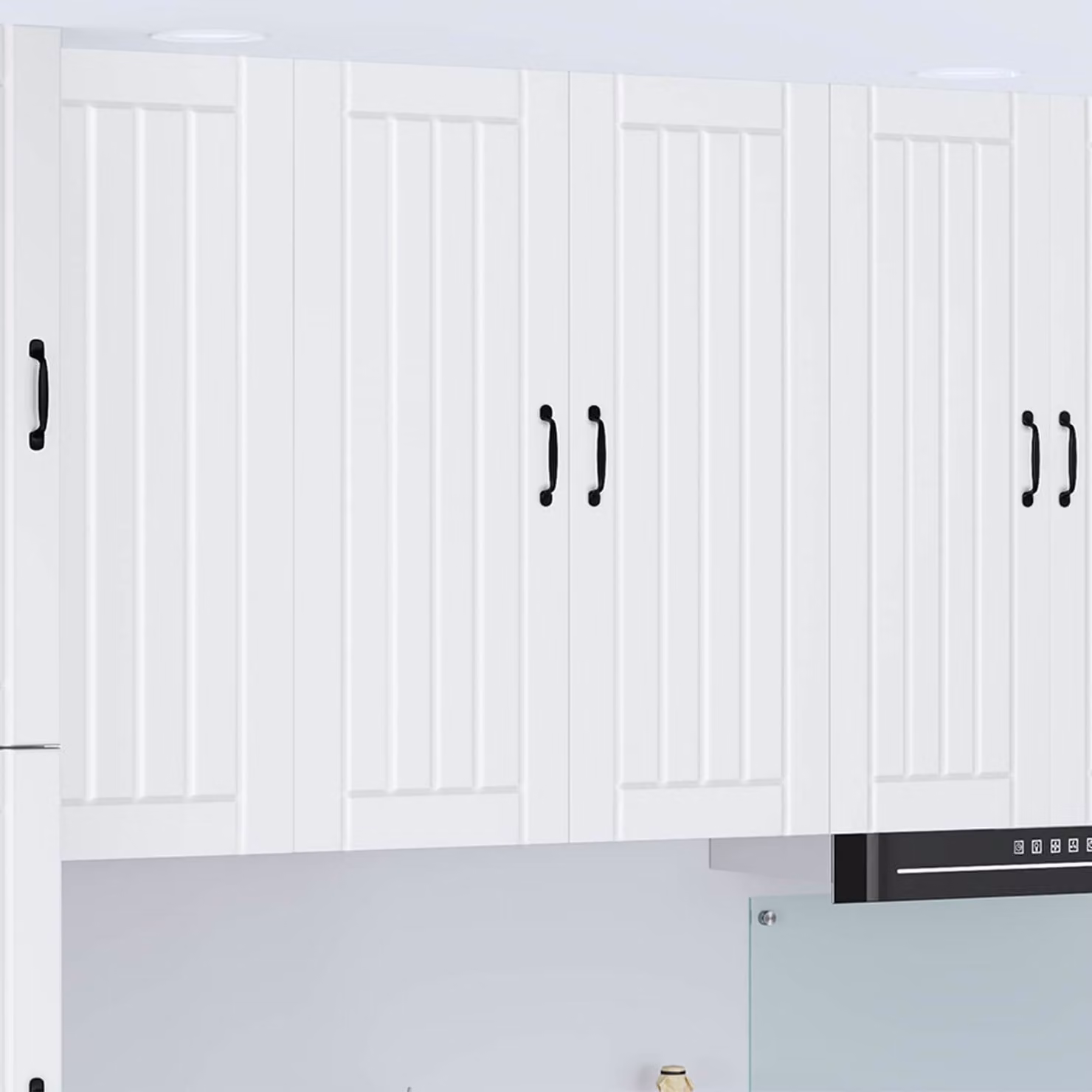 Armadietto a muro vidaXL LUCCA Bianco con ante a battente e ripiani interni L: 80 cm, P: 31 cm, H: 100 cm