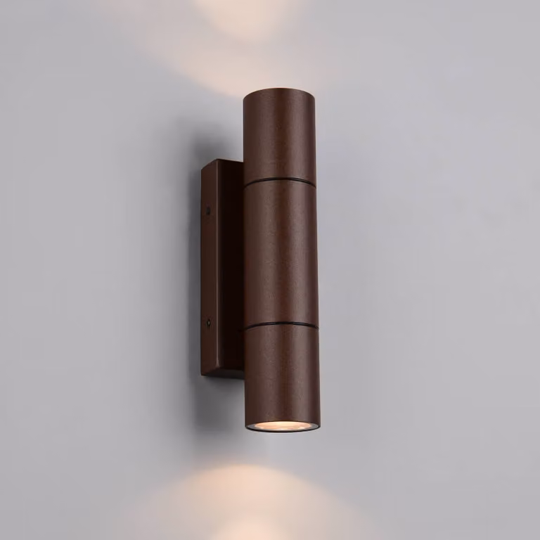 Trio Lighting Applique da esterni Yamuna, dimmerabile, Marrone / Ruggine, Alluminio, Moderno, Applique da esterni