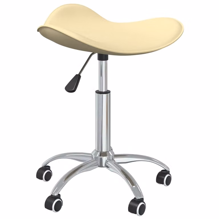 vidaXL Sedia da ufficio in Pelle finta crema