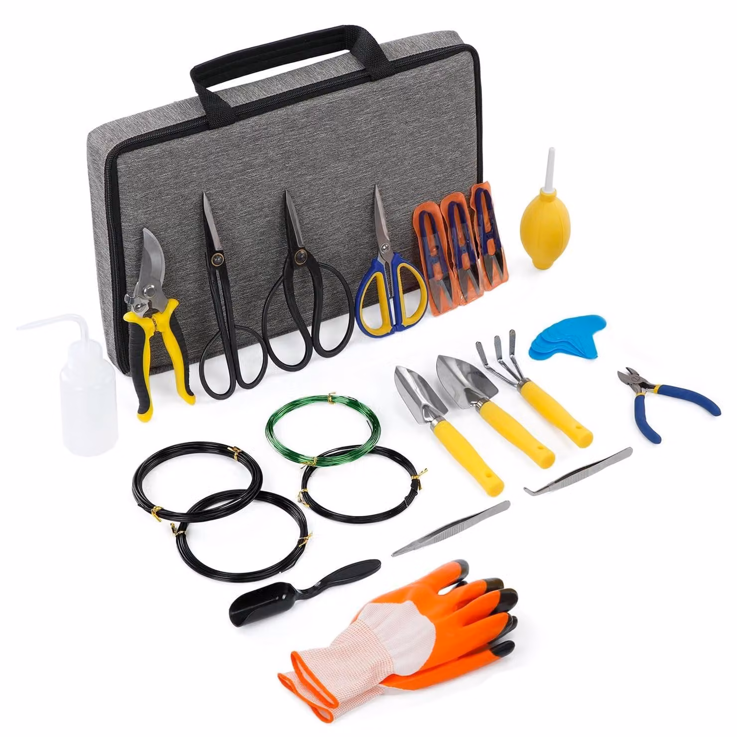 Set di 24 utensili per bonsai, ideale per principianti
